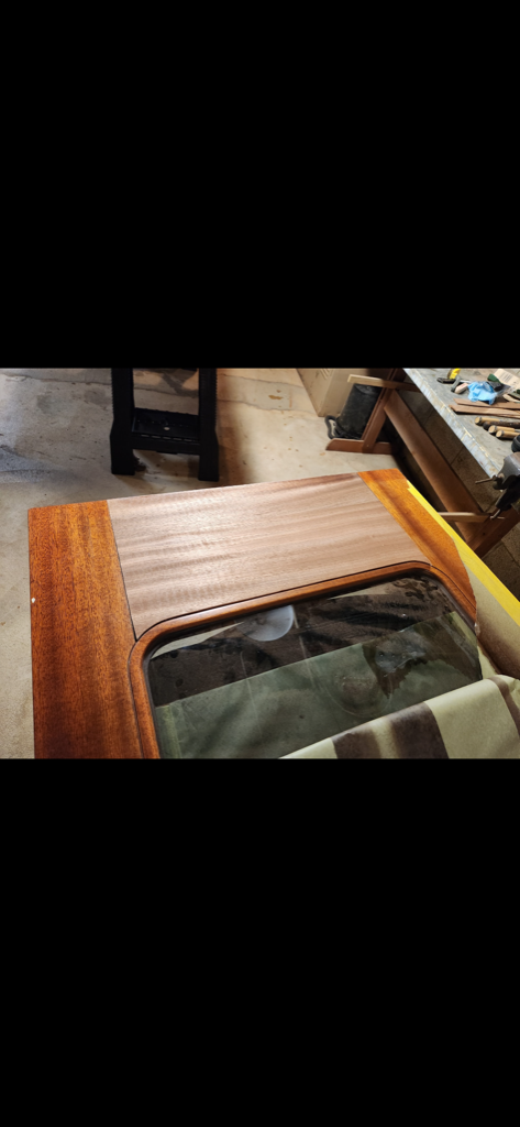 Custom teak interior hatch restoration