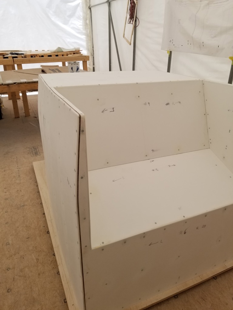 Fiberglass console construction
