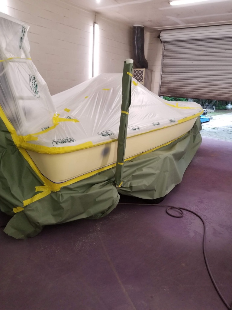 Boats prepared for restoration