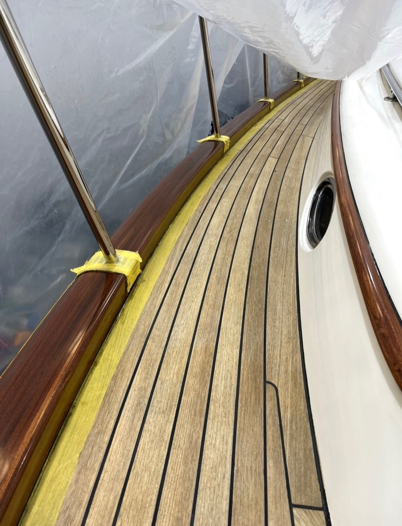 Complete teak deck refinishing