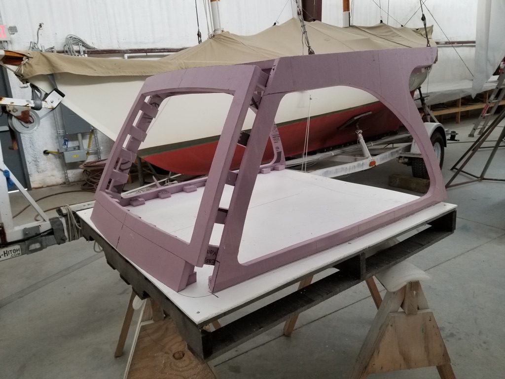 Fiberglass hardtop frame construction