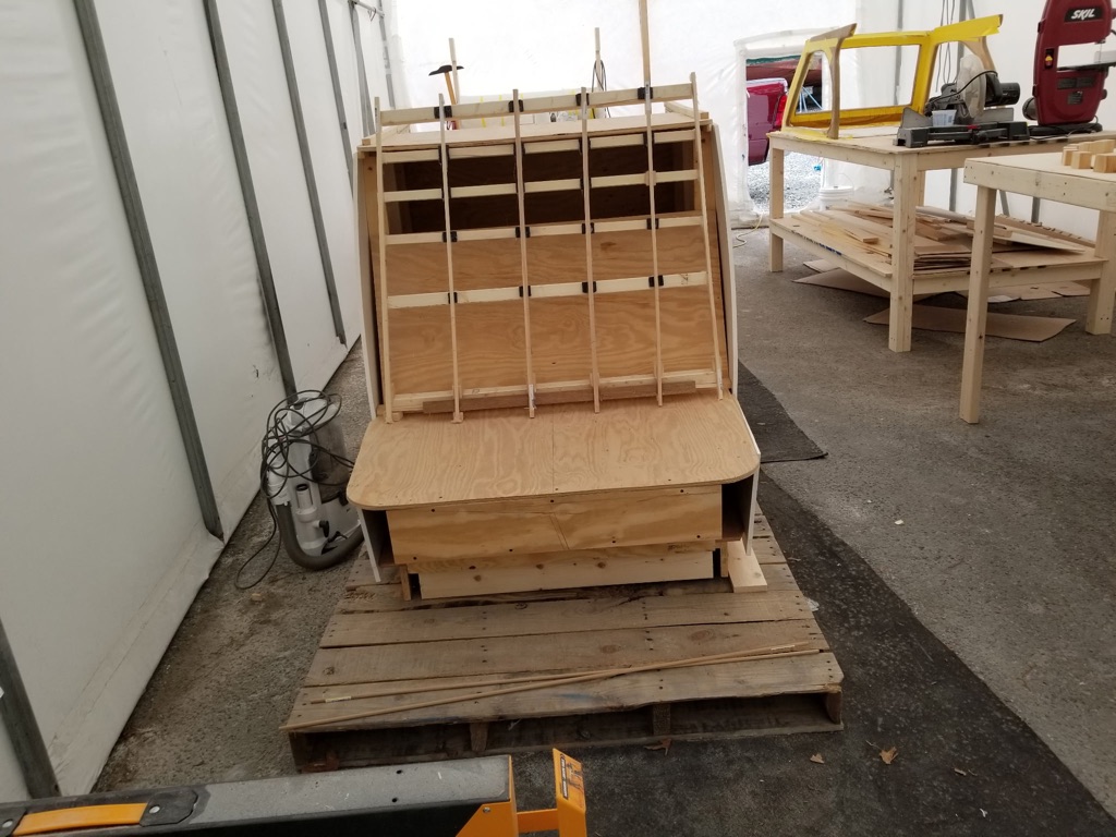Custom fiberglass bulkhead construction